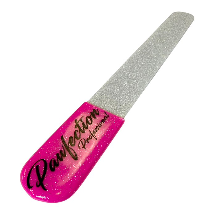 3.75" Coated Nail File w/ Pink Glitter Handle