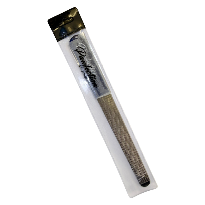 5" Engraved Nail File w/ Blue Glitter Handle