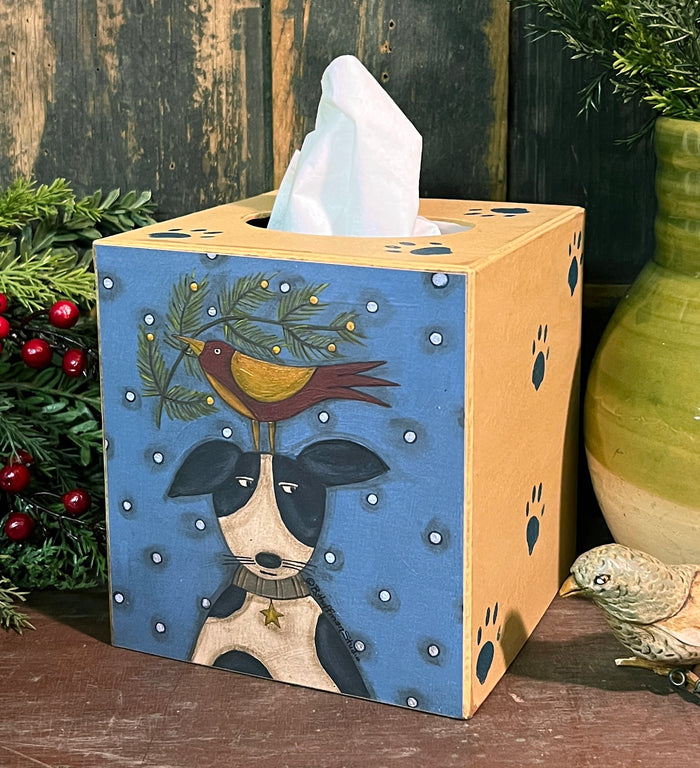 BHS-TC16 Dog & Bird Print Tissue Cover