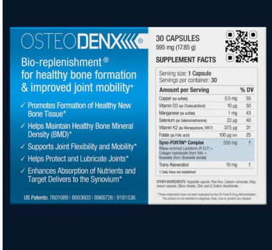 BioQuad Osteodenx Dietary Supplement Capsules For Bone & Joint Support, Pack of 30’s bioquad
