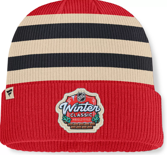 Chicago Blackhawks 2025 Winter Classic Red Cuffed Knit Beanie-1