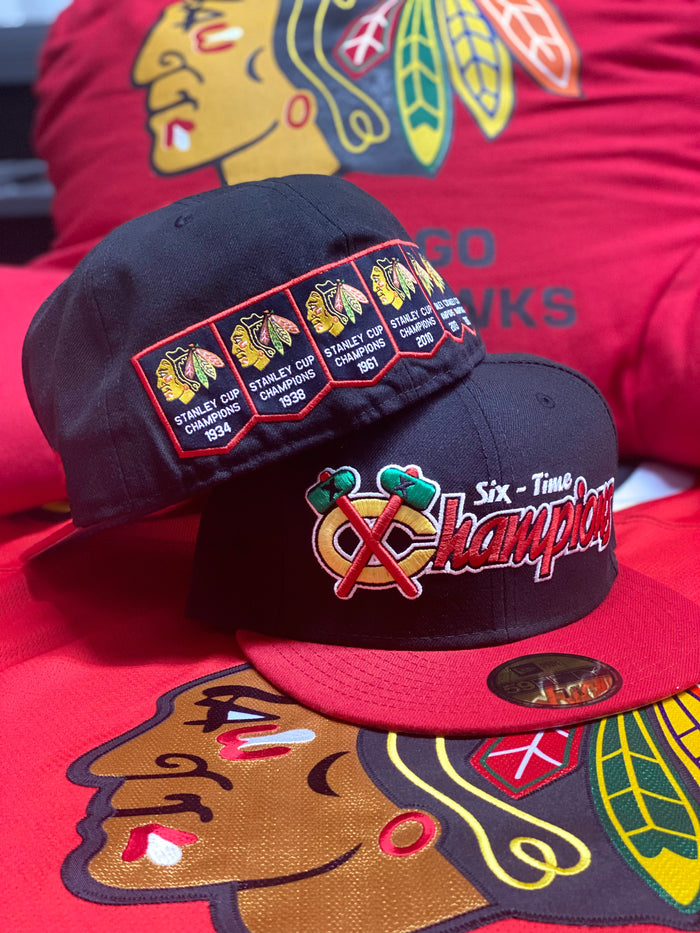 Chicago Blackhawks 6X Champs Banners 59Fifty Cap by New Era-1