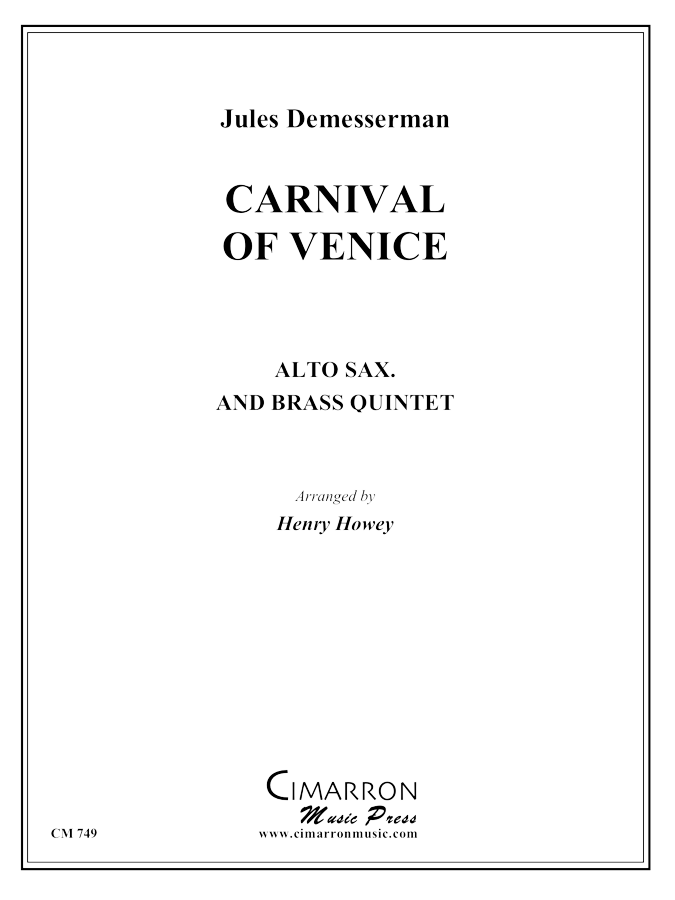 Demesserman/Hemke - Carnival of Venice - Alto Saxophone and Brass Quintet