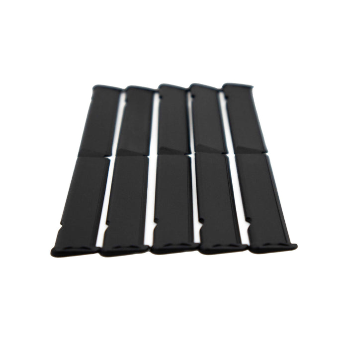 Black razor blade holder with blades for personal grooming