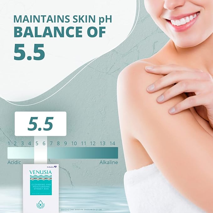 Dr. Reddy's Venusia Max Intensive Moisturizing Lotion, 500g & Venusia Moisturizing Bathing Bar, Syndet Bar, 75gfor All Skin Types, Repairs Dry Skin, Soft and Smooth Skin, Moisturized and Hydrated Skin (Combo)