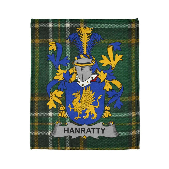 Hanratty Family Crest Tartan Design Home Decor Item