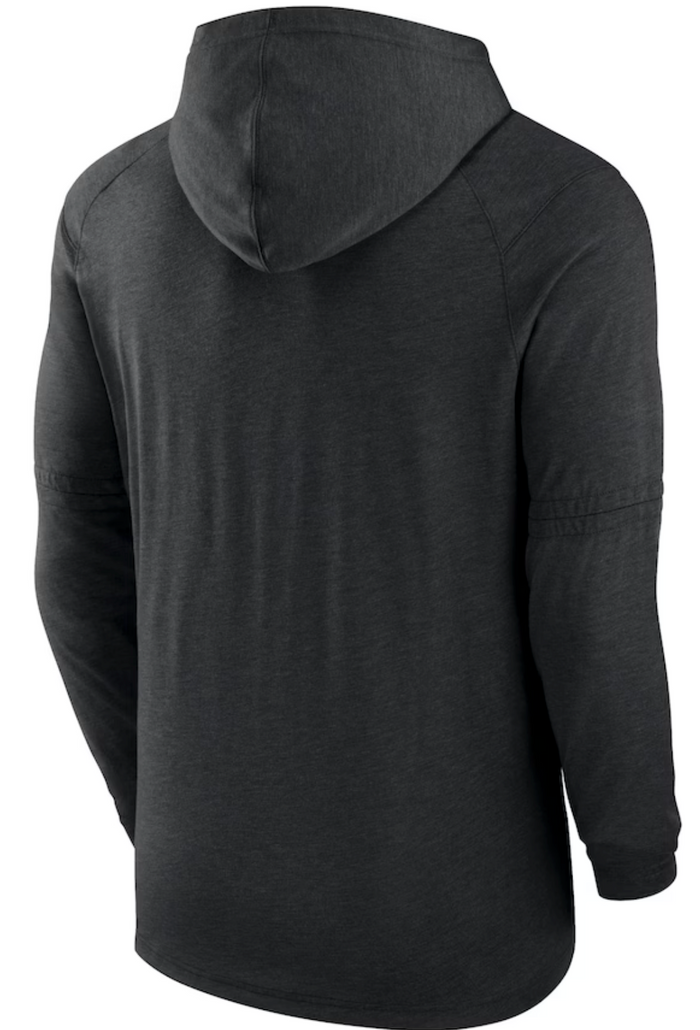 Heather Black White Sox Nike Authentic Collection Early Work Tri-Blend Hood Tee-2