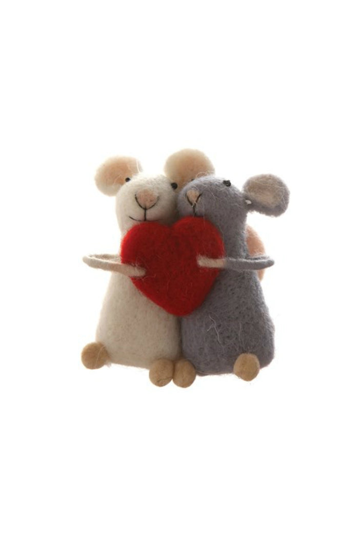 Creative-co-op-Hugging-Mice-Wool-Felt-Ornament
