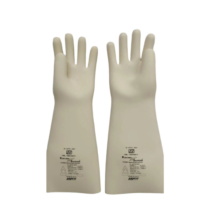 Jayco electrical hand gloves - Model 1072 - Class 4 Test Potentail : 40 KV Working Potential : 36000 V