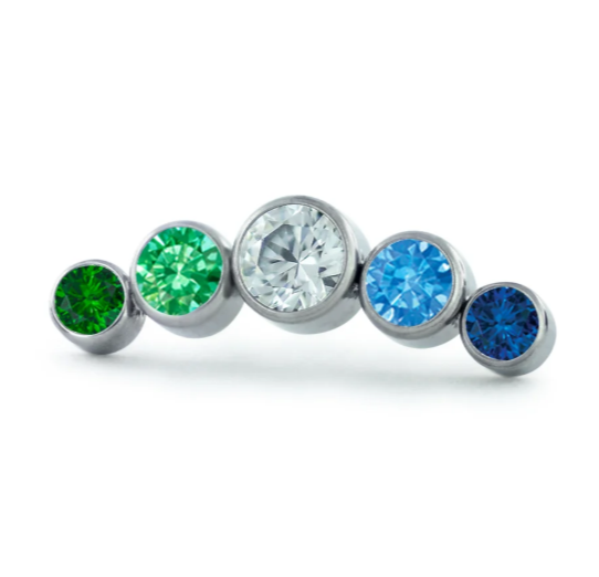 Pride Bezel Set Clusters (5pcs)