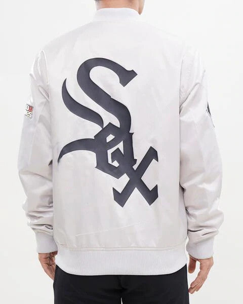 Pro Standard Satin Grey WS05 White Sox Jacket-3