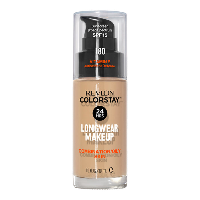Revlon ColorStay Longwear Makeup Combination/Oily SPF15 30ml in shade 180 SAND BEIGE - matte, breathable foundation for up to 24H wear