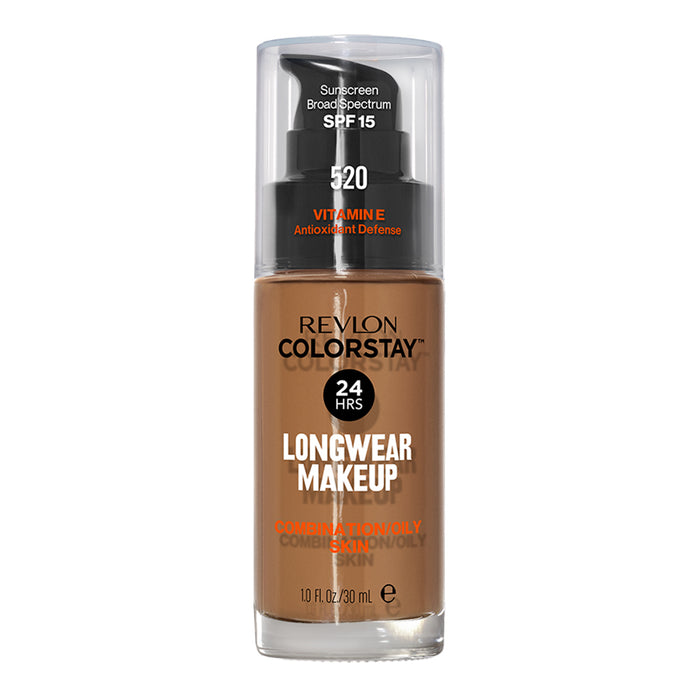 Revlon ColorStay Longwear Makeup Combination/Oily SPF15 30ml in shade 520 COCOA - matte, breathable foundation for up to 24H wear