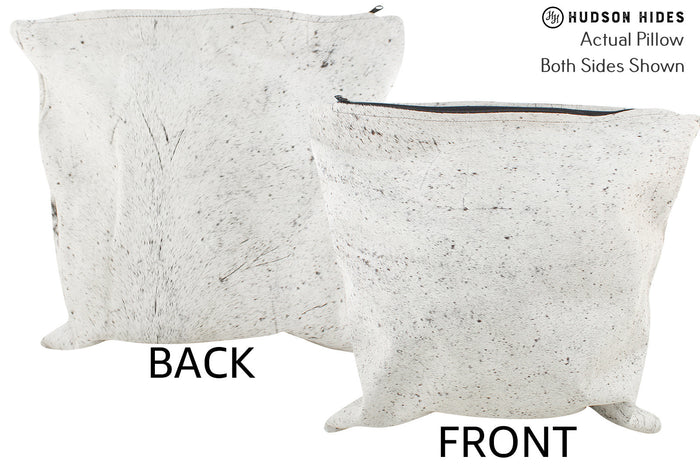 Salt and Pepper Black Cowhide Pillow #36232