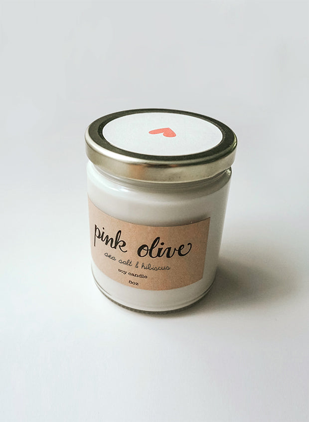 sea salt & hibiscus soy candle