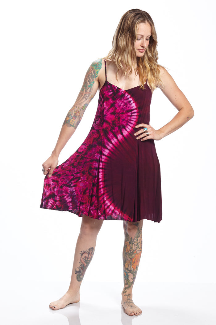 Short Spaghetti Strap Raspberry Yin