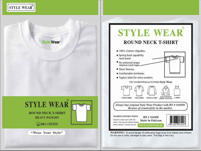 STYLE WEAR ROUND NECK T-SHIRT | 6 PACK