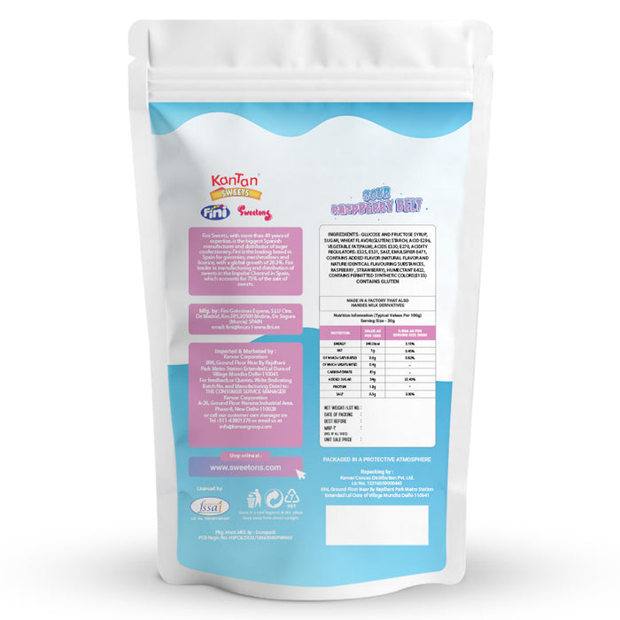 Sweetons Sour Raspberry Belt ,Pack of 3 (48gm Each)