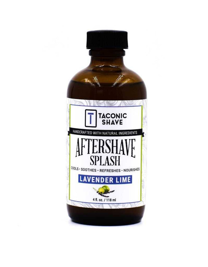 Taconic Lavender Lime Aftershave Splash bottle for personal grooming