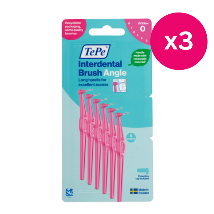 TePe Interdental Brushes Angle Pink Size 0 6s