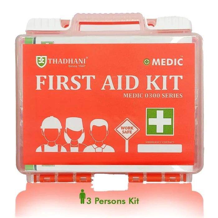 Thadhani Medic 0300 Series 3 Person First Aid Kit | Compact ANSI Type III Emergency Medical Kit