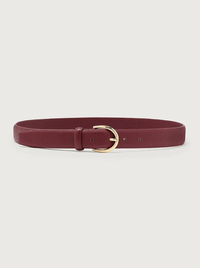 Varley Lenai Leather Belt - Bordo