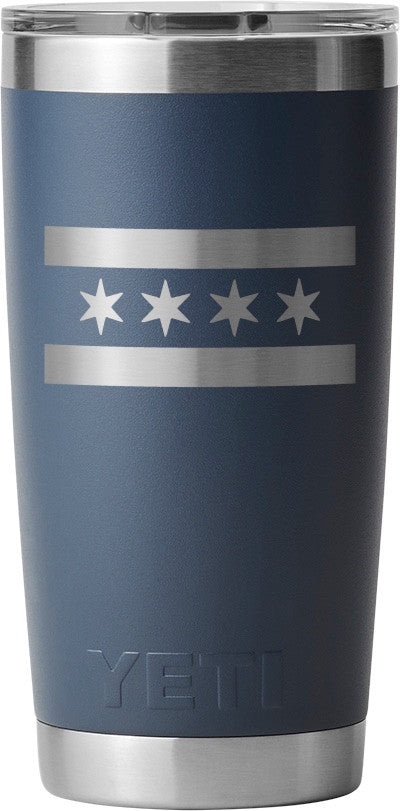 Yeti Chicago Flag Navy 20oz Tumbler with Magslider Lid