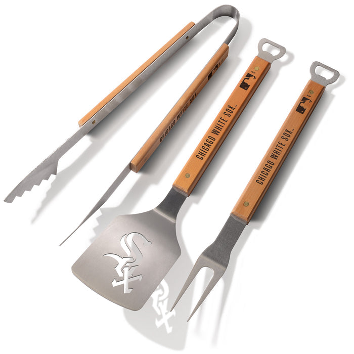 You the Fan Chicago White Sox Spirit Series 3-Piece Wood Handle BBQ Set