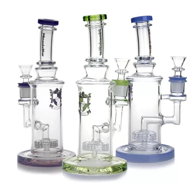 10 Inch Matrix Perc Bong Bent Neck