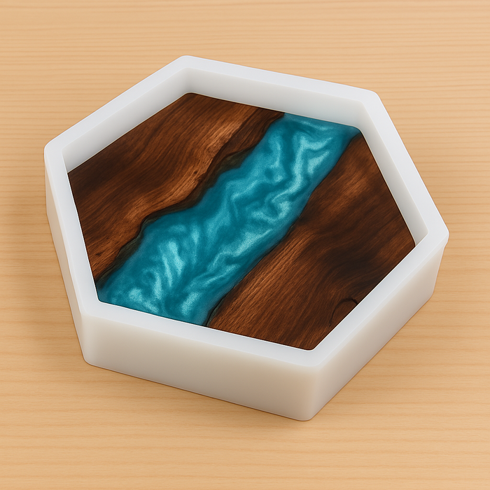 12"x12"x2" Hexagon Silicone Mold For Epoxy Resin