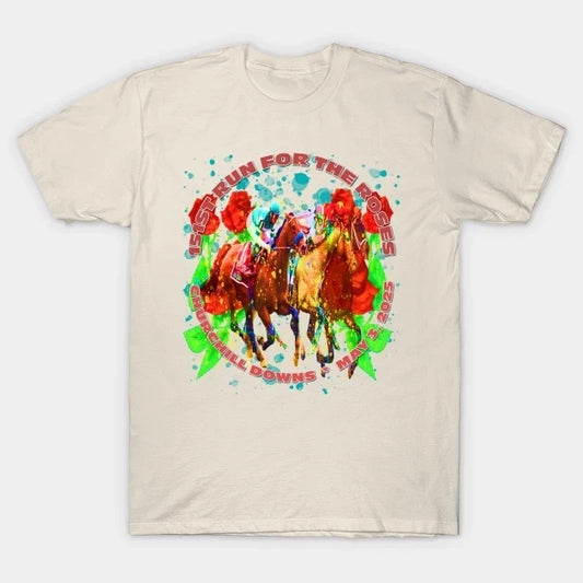 151St Run For The Roses 2025 Horse Racing Design T-Shirt