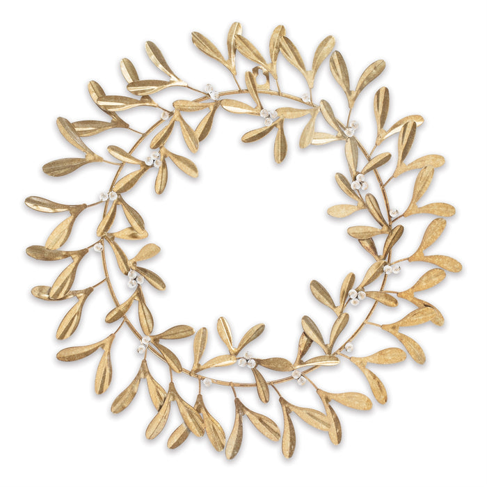 16” INCH MISTLETOE METAL WREATH