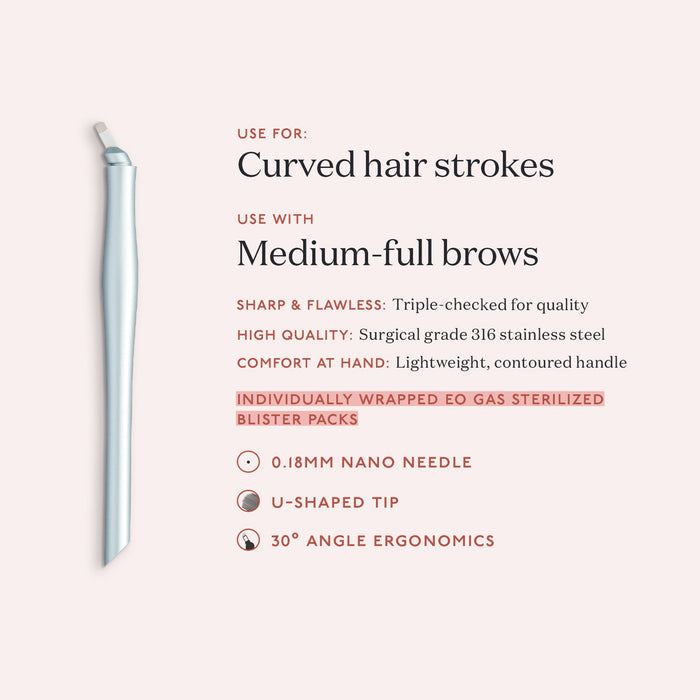 18 U Nano Microblade - Disposable & Sterilized Permanent Makeup Tools for Microblading Artists - Tina Davies Professional