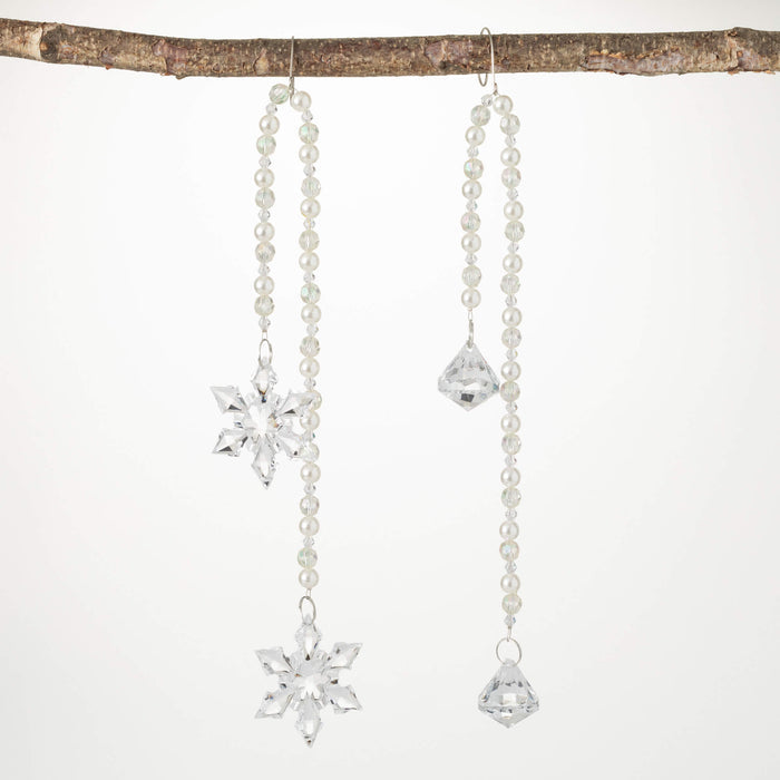 2 PC CRYSTAL BEADED ORNAMENT