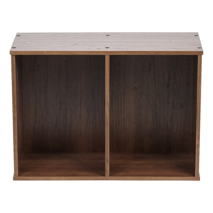 2-Tier Wood Storage Shelf, Brown - IRIS USA, Inc.