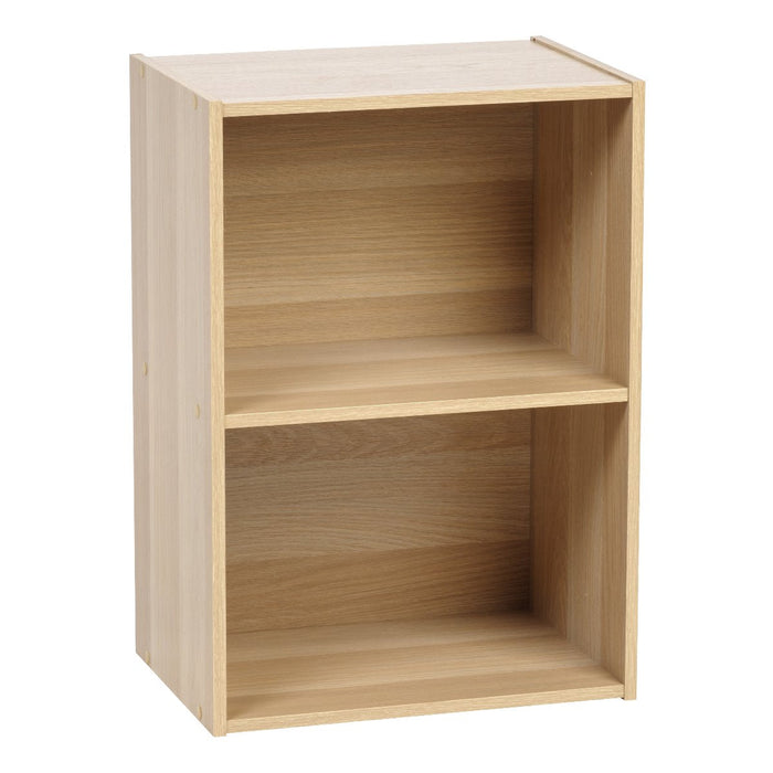2-Tier Wood Storage Shelf, Light Brown - IRIS USA, Inc.