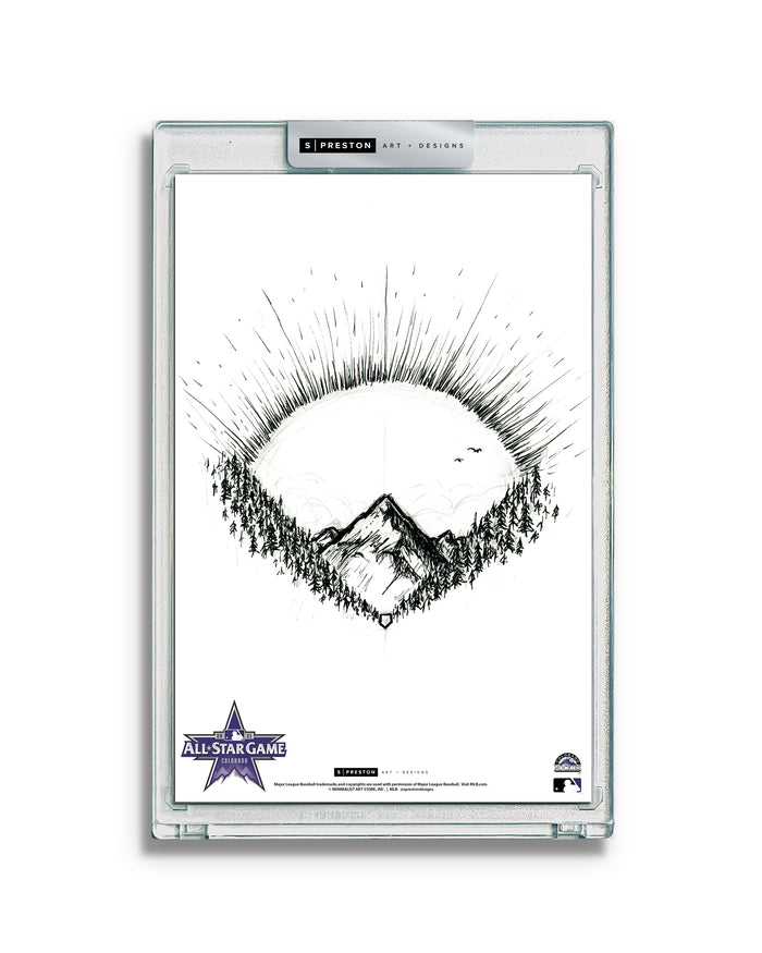 2021 MLB All-Star Game Sketch Art Slab