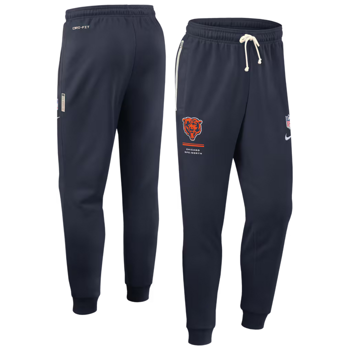 2026 Nike Navy Chicago Bears Sideline Standard Issue Touchback Kick Joggers