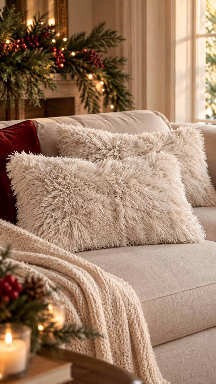 2pc Fringed Throw Pillow Set