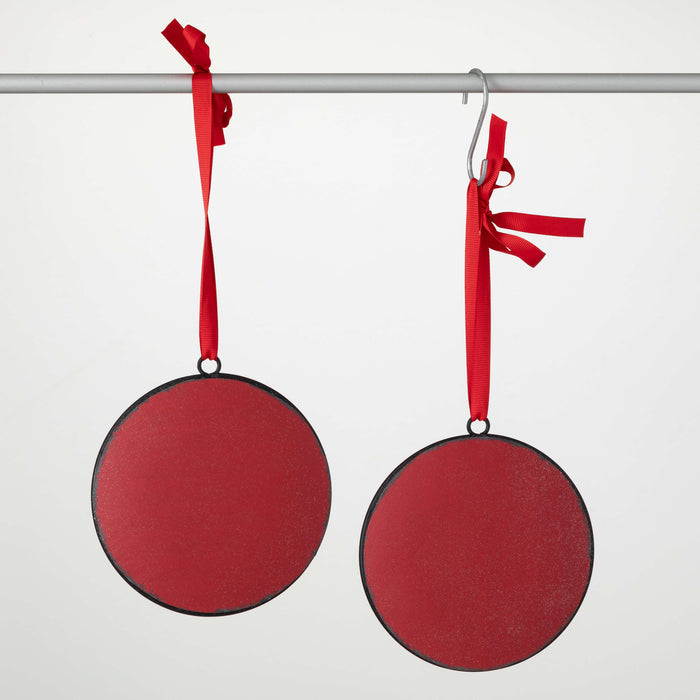 2PC METAL DEER ORNAMENT SET