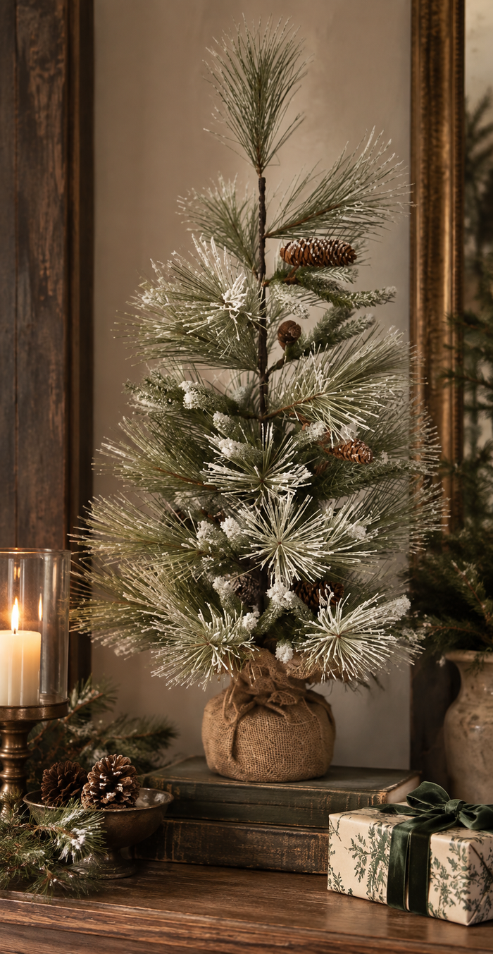 3.2 FT FROSTED MIX WHITE PINE TREE