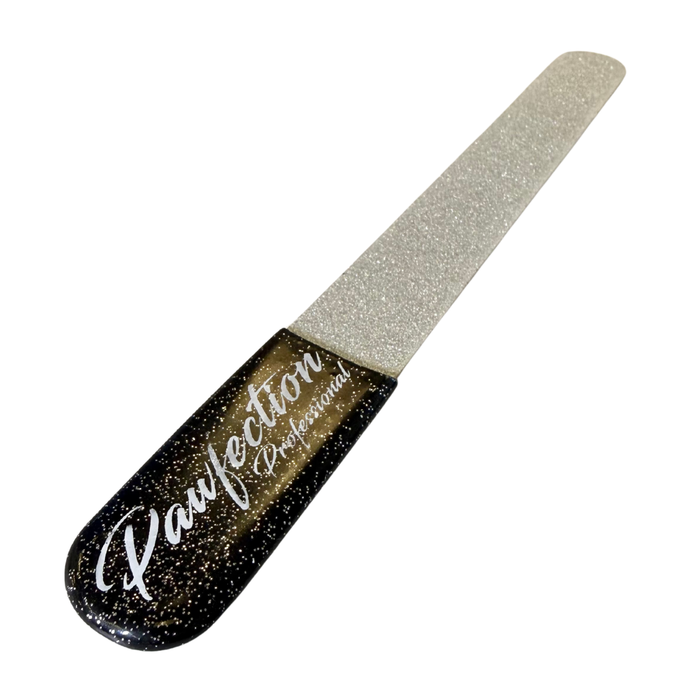 3.75" Coated Nail File w/ Black Glitter Handle