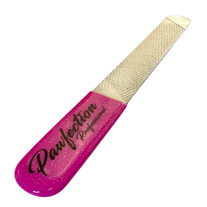 3.75" Engraved Nail File w/ Pink Glitter Handle