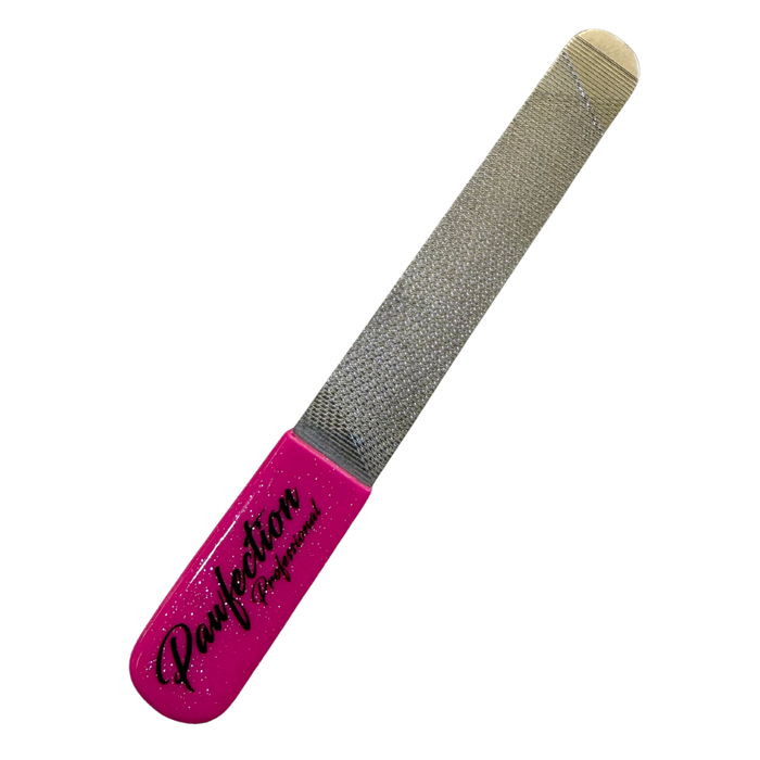 3.75" Engraved Nail File w/ Pink Glitter Handle