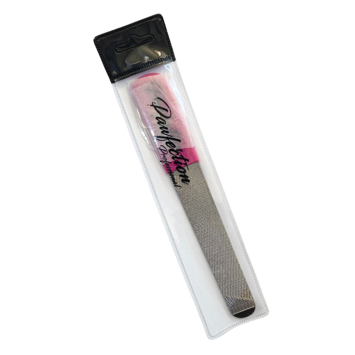 3.75" Engraved Nail File w/ Pink Glitter Handle