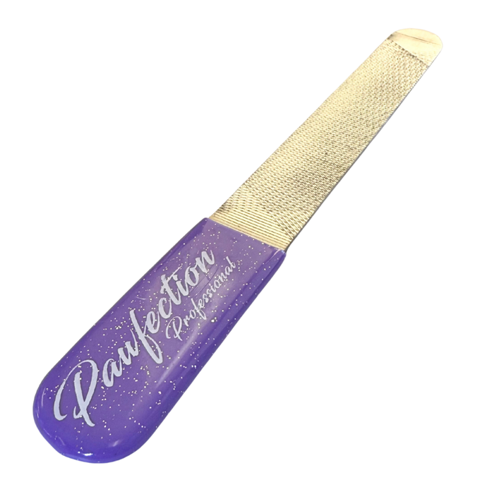 3.75" Engraved Nail File w/ Purple Glitter Handle