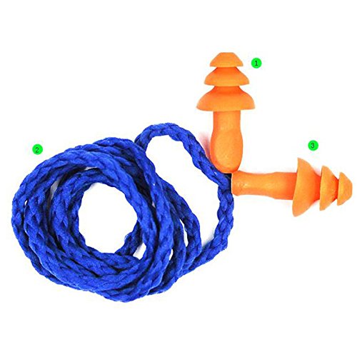 3M 1270 Corded Reusable Ear Polyurethane Plugs
