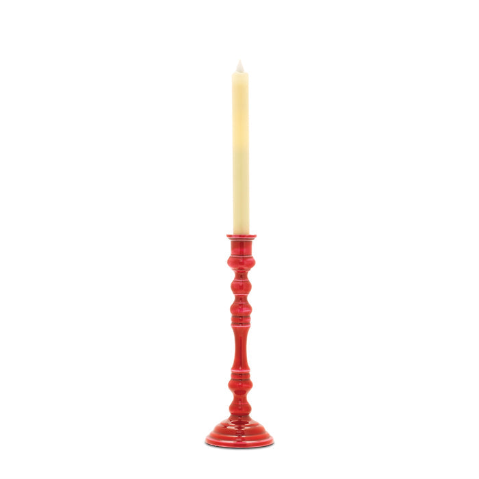 3PC ENAMEL CANDLEHOLDER SET