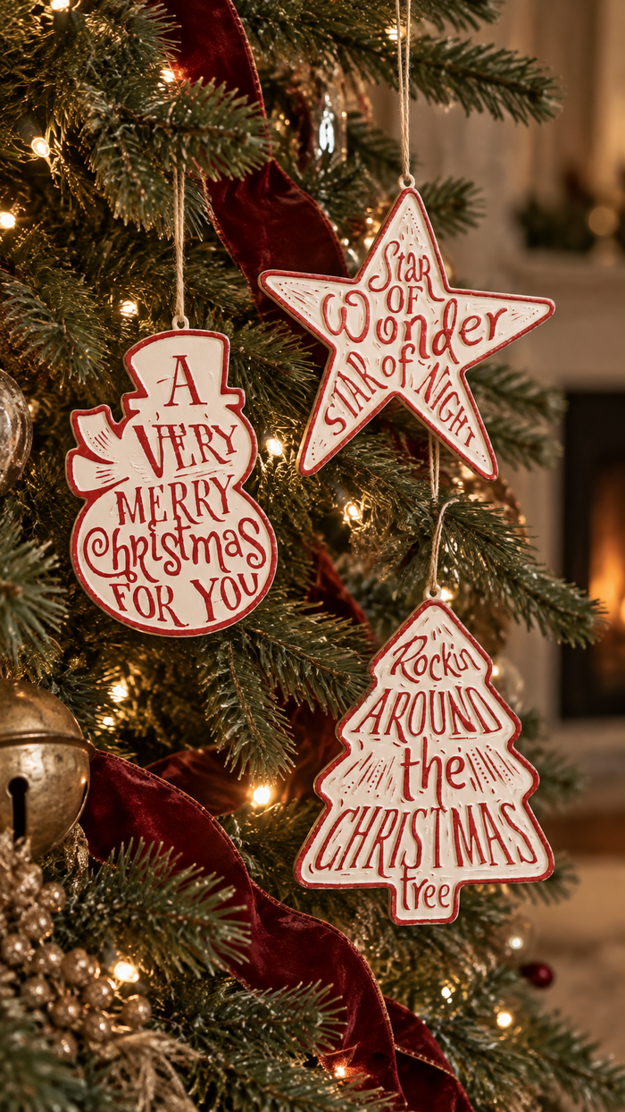 3PC METAL ICON ORNAMENTS