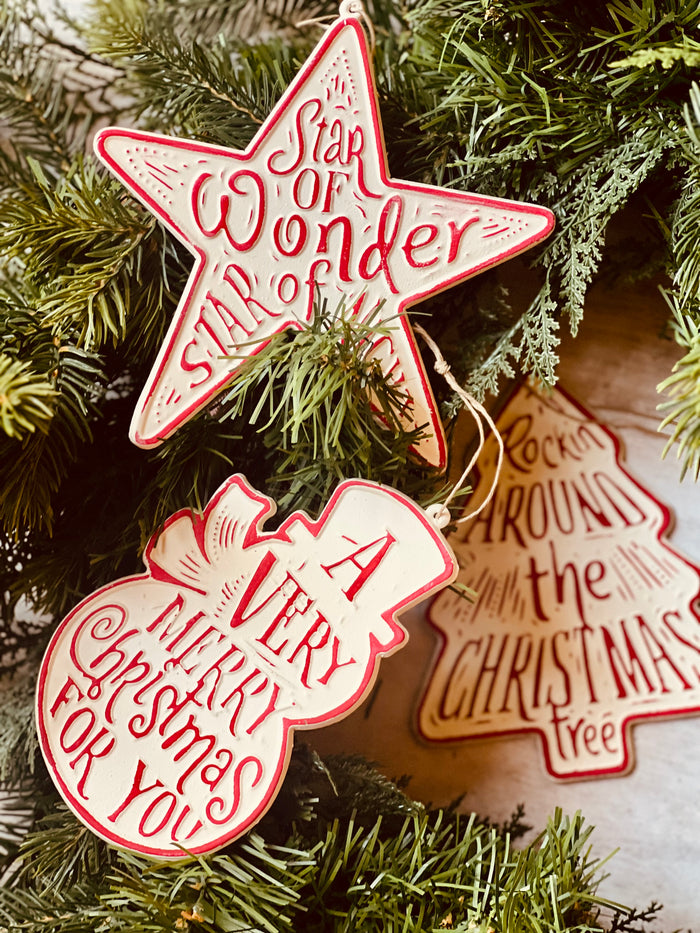3PC METAL ICON ORNAMENTS